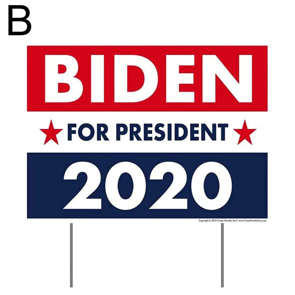Новый Яркий яркий двусторонний знак Biden 2020 для хранения шрифтов на площадке
