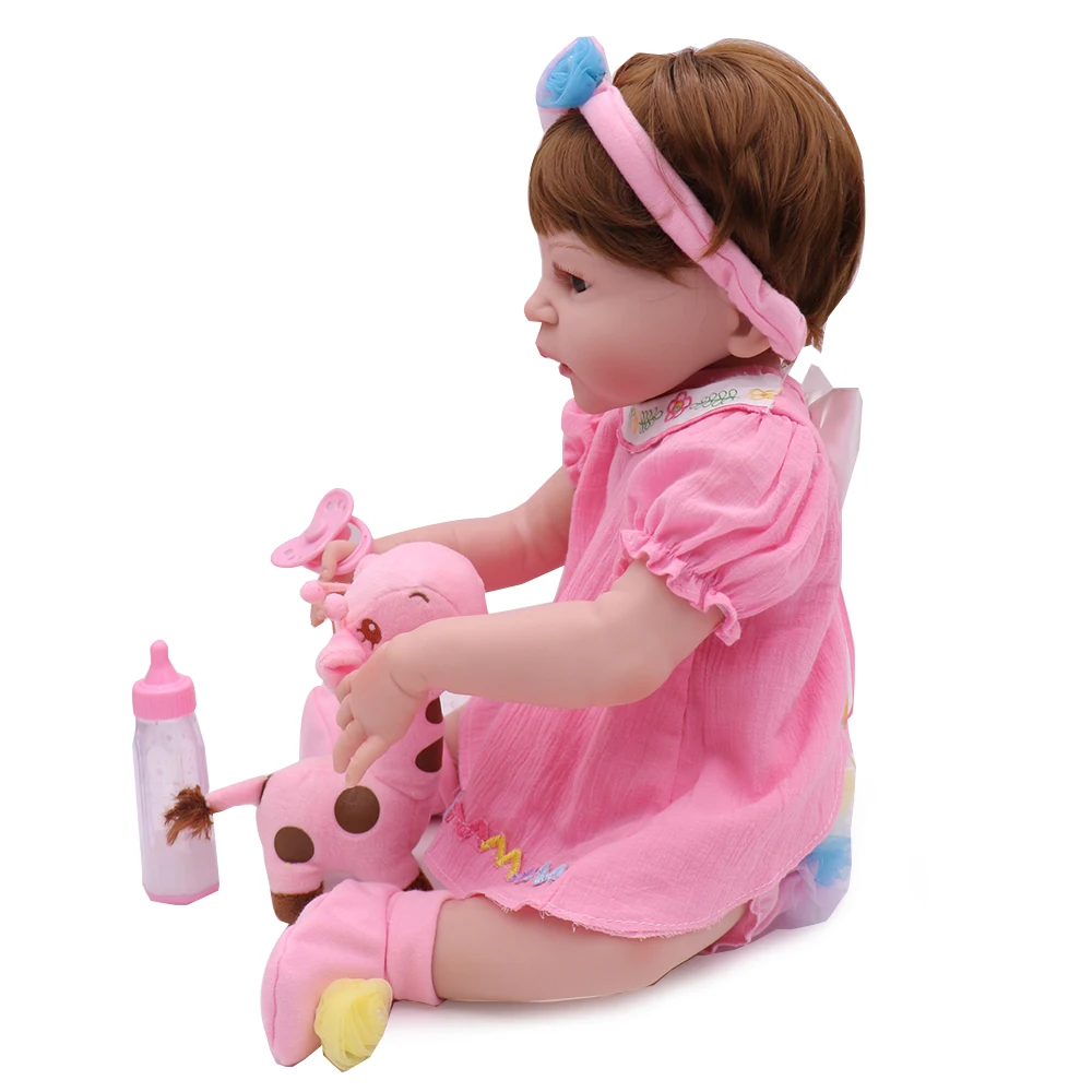 Полное Силиконовое боди Reborn Baby Dolls 22 дюймов 55 см дети Menina малыш живой Bebe Boneca реалистичные игрушки для девочек Подарки на день рождения