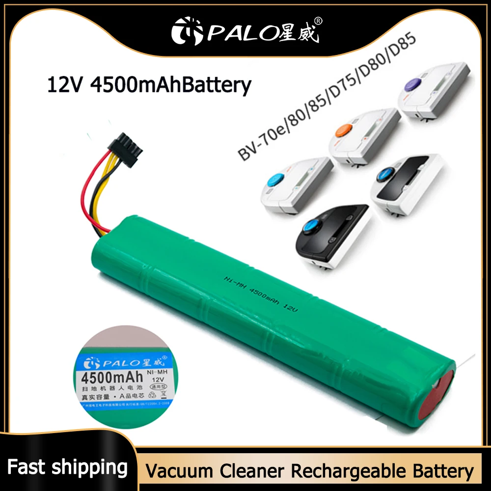 Batteria Palo 12V Ni-Mh 205-0012 Per Neato Botvac D7500 70 70E D85 85 80 Aspirapolvere Batterie Ricaricabili 4500Mah