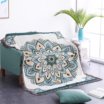 

Geometry Flower Throws Blanket Sofa Cobertor Hanging Tapestry for Sofa Bed Plane Travel Dorm Decor Bedroom Carpet
