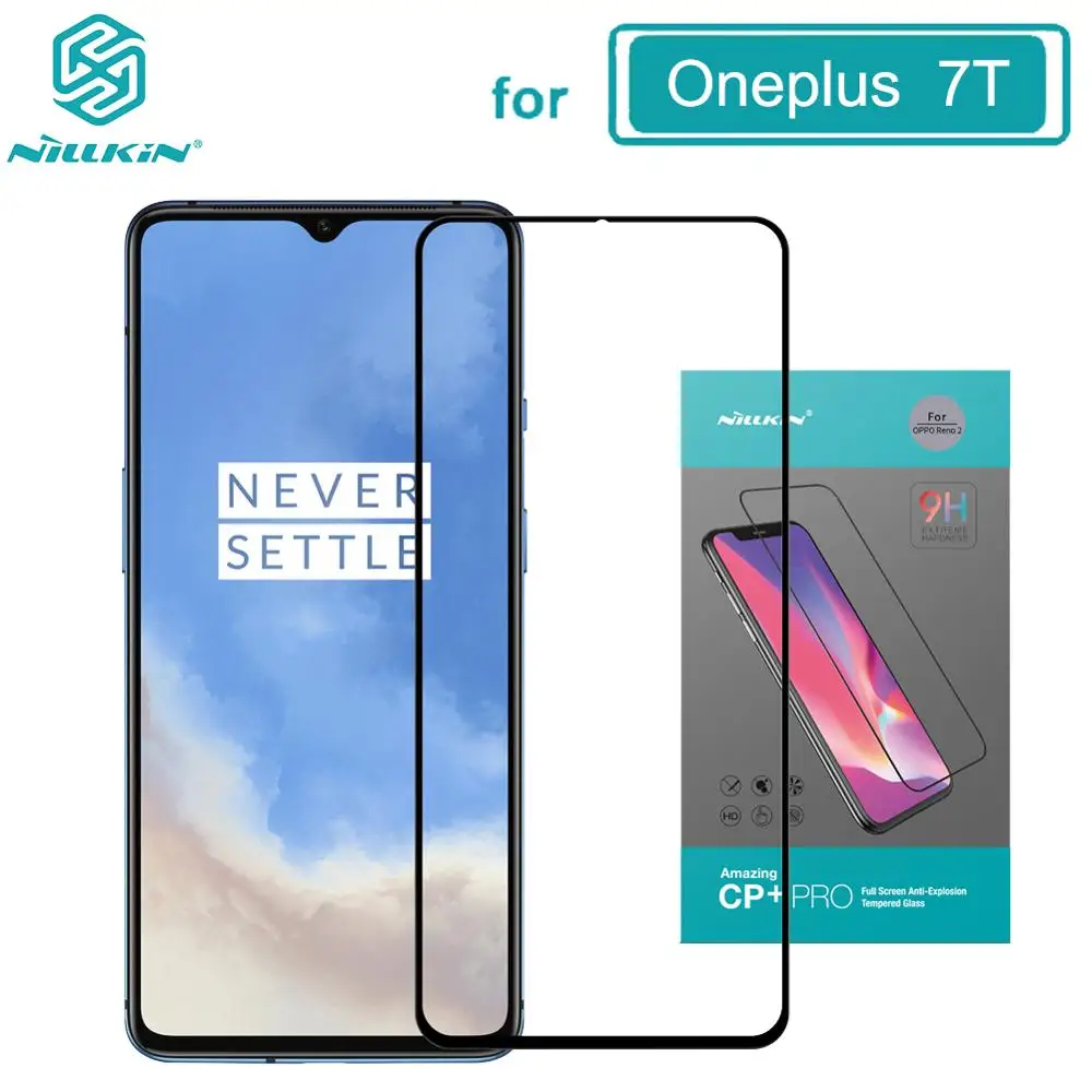 Закаленное стекло для Oneplus 7T защита экрана One plus Nillkin Anti-Explosion CP + 2.5D полное покрытие