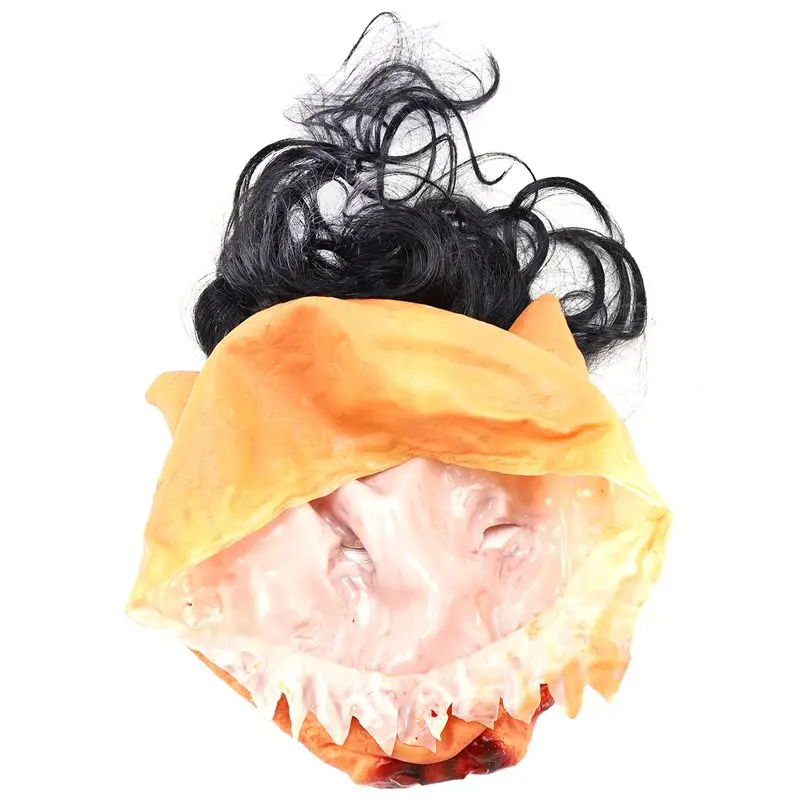Shumo Maschere Spaventose di Halloween novità Testa di Maiale Horror con Maschere per Capelli Caveira Cosplay Costume Realistico Latex Festival Forniture Maschera