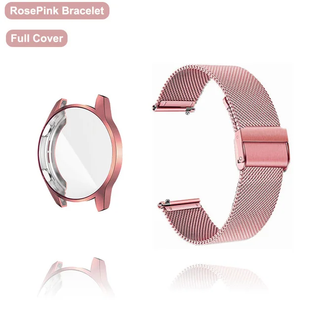 Elegant Metal Watch Strap with Protective Case