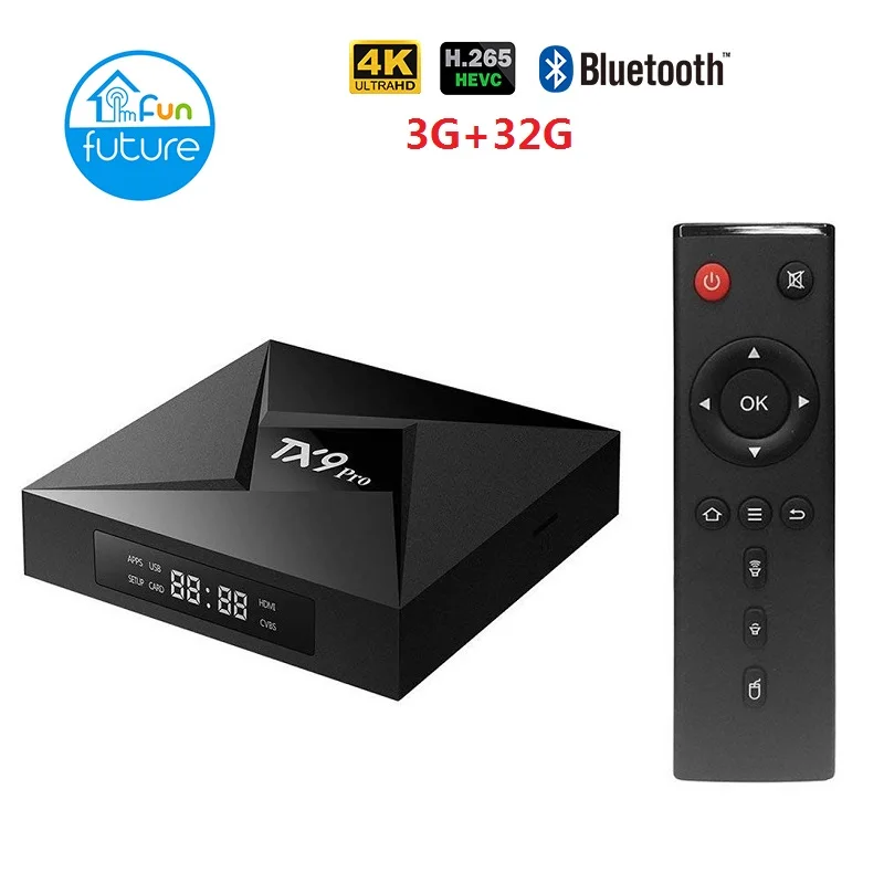 Tanix TX9 Pro Android 7,1 ТВ приставка Amlogic S912 Восьмиядерный процессор ТВ приставка 3 Гб 32G BT4.1 2,4G 5,8G wifi 1000M LAN Смарт ТВ приставка