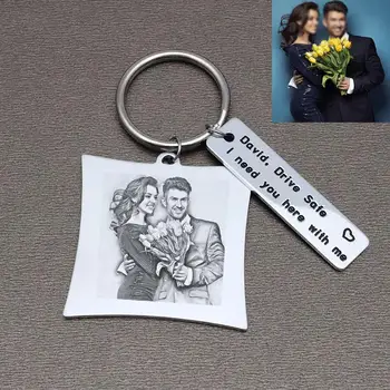 

Personalized Picture Keychain,Custom Photo Keychain,Engraved Keychain,Photo Keyring, Gift for Him,New Year Gifts
