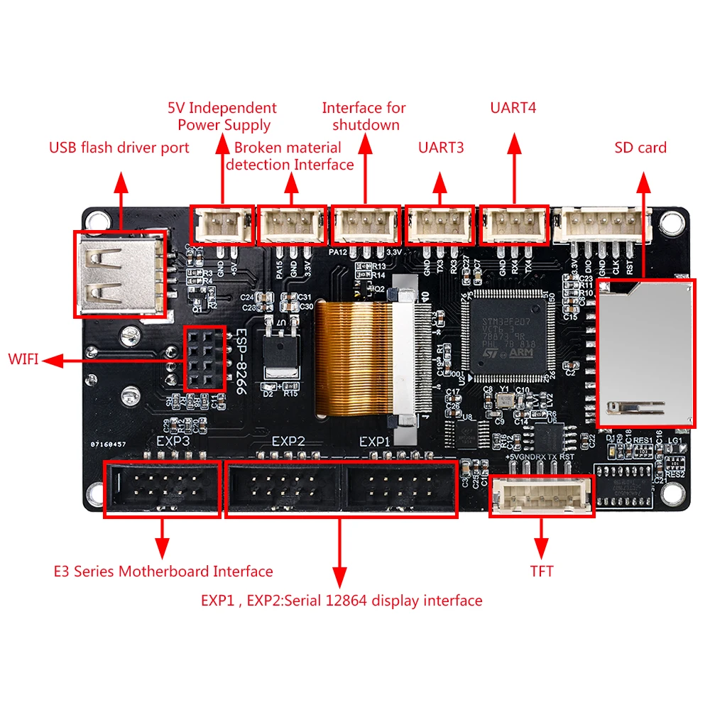 BIGTREETECH TFT35 V3.0 сенсорный экран/12864LCD дисплей wifi Панель 3d принтер части для SKR PRO SKR V1.3 vs MKS Ender 3 TFT24 TFT28