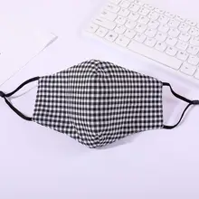 Мужская утолщенная теплая клетчатая хлопковая маска 3D PM 2,5 дышащая теплая Муфельная R2309