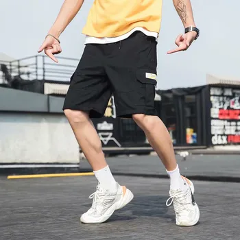 

Summer Men's Shorts Fashion Harajuku Streetwear Elastic Waist Shorts jogging Casual Fitness Running Sports Shorts Men Clothing