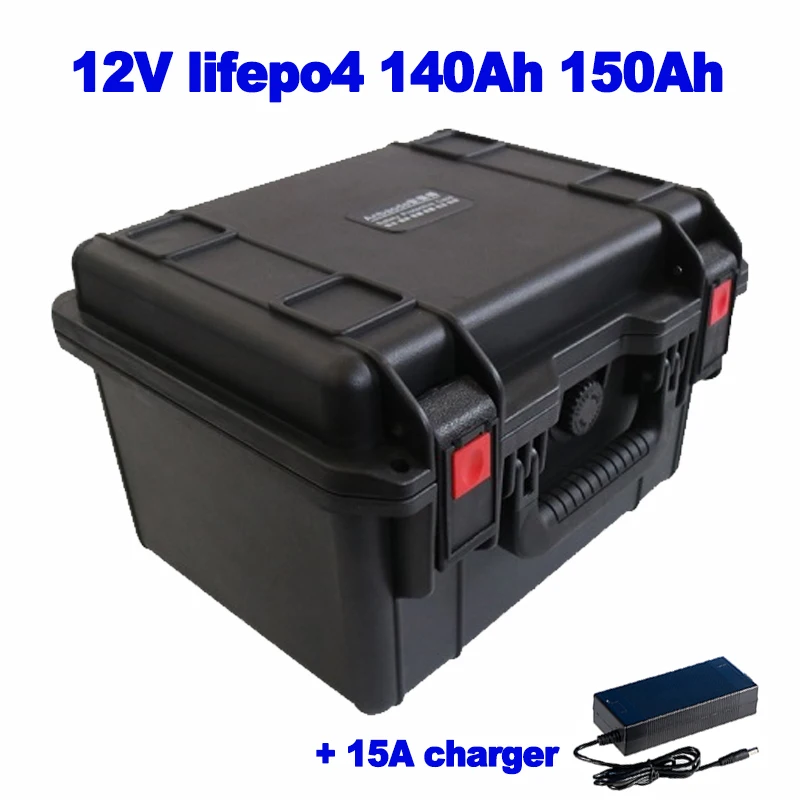 lithium iron phosphate Lifepo4 12v 140Ah 150Ah battery for propeller trolling motor fishing boat EV RV UPS AGV + 15A charger | Электроника