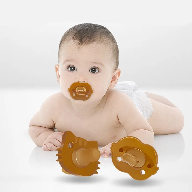 

Baby Pacifier with Anti-dust Cover Round Head&Flat Head Shape Baby Nipples Baby Nano Silver Nipples Safety Feeding Accessories