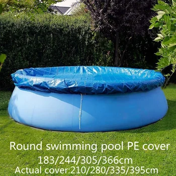 

Large Size Swimming Pool Cover Cloth Ground Cloth Cleaning Tools Dust Cover Diaper Round PE Woven Tarpaulin For Outdoor Garden