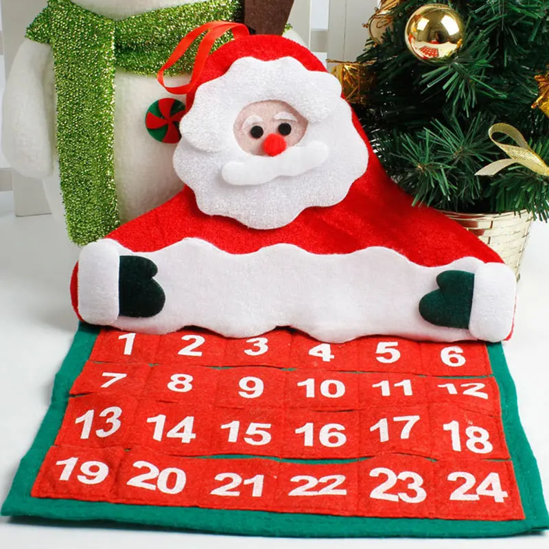 Рождественские Висячие Рождественский календарь Санта Клаус Праздничные рождественские украшения