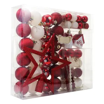 

60Pcs Adorable Christmas Ball Decorative Hanging Star Xmas Tree Decoration Party Pendant for Party Bar Home