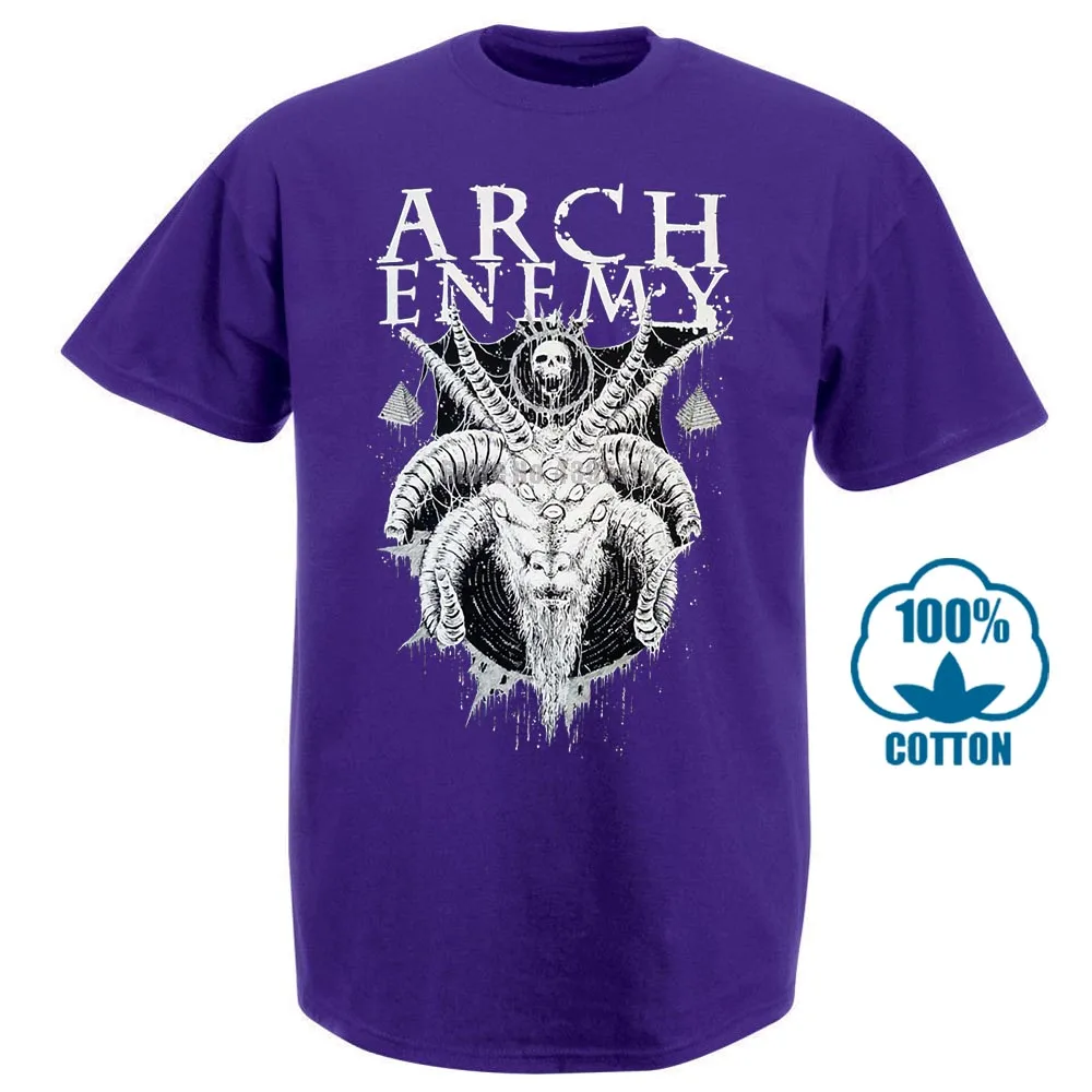 Arch Enemy рогатая Коза рубашка s m l Xl Xxl Officl Death Metal футболка Группа Футболка - Цвет: Фиолетовый