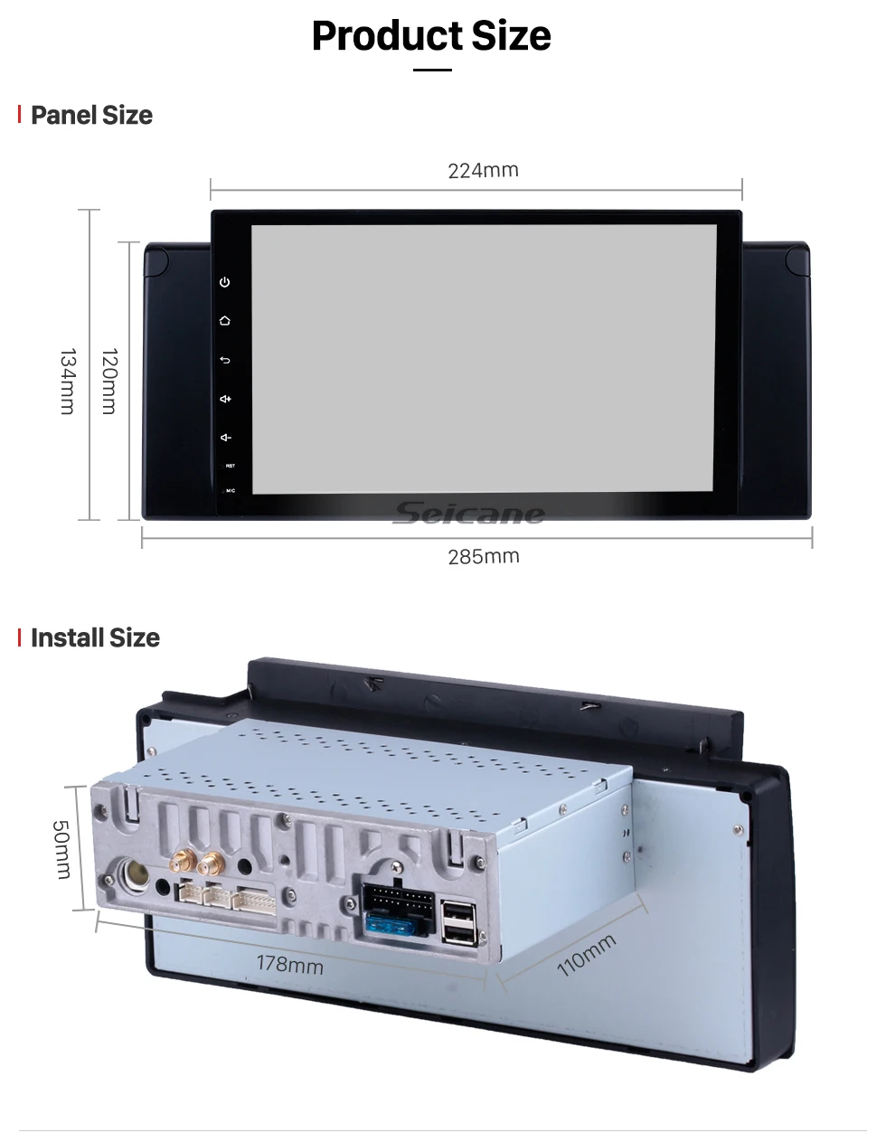 Best Seicane Android 9.0 9 inch GPS Car Radio For 1996-2003 BMW 5 Series E39 520i 523i 525i M5 Multimedia Player With 3G WiFi TPMS 19