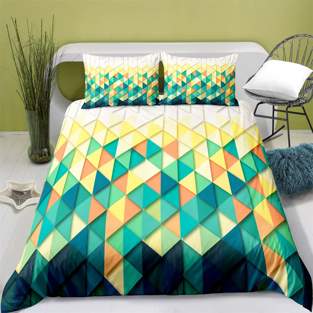 

100% Polyester Abstract Style Duvet Cover Digital Printing Bedding Set with Pillowcase Comforter Bedding Sets King
