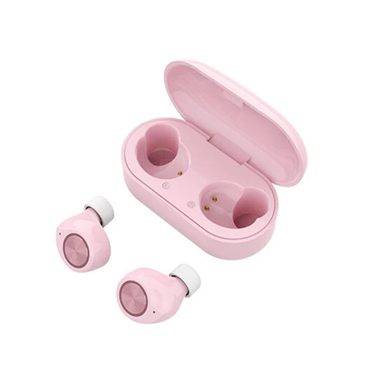 Pink Tws Bluetooth наушники беспроводные наушники спортивные свободные наушники Беспроводная гарнитура с зарядной коробкой для телефона xiaomi Pk i12 i9s - Цвет: Pink