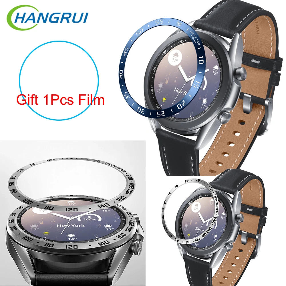 For Samsung Galaxy Watch 3 41mm 45mm Steel Bezel Ring Metal Cover Dial