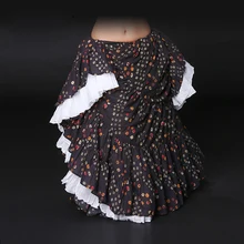 Племенная юбка для танца живота 14 метров полный круг широкий печатный хлопок платье для испанского фламенко Цыганский родовой сплав живота Dancel Ats