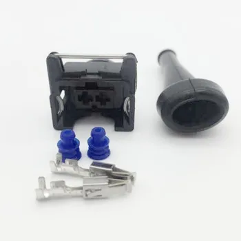 

10/30/50/100pcs/lot EV1 2 Pin/Way Female Fuel Injector Connector Plug With RUBBER BOOT For Siemens Deka BMW toyota saab GMC e30