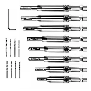 

16pcs Center Hinge Drill Bits Set Woodwork Power Tool Equipment Kit Accessories