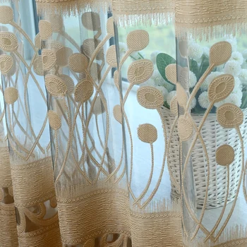 

NEW Modern Lace embroidered curtain tulle curtians For Living Room Kitchen Modern Window tulle Curtain Home Decoration Drapes