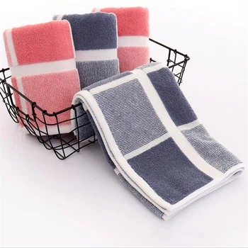 

Factory Direct Sales Hotel Towel - Color Large Square Face Wash Towel Dyed Yarn Pure Cotton Reactive Printing 32 High-End Two