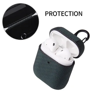 

Wireless Bluetooth Headset Bag Case For Airpods 1/2 Generation Universal Storage Bag Nylon Cloth Belt Hook For Air Pods