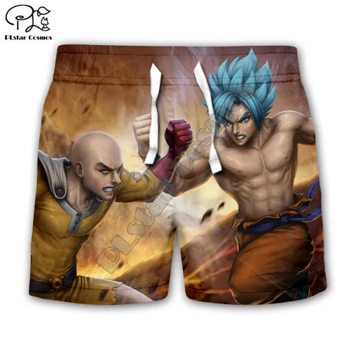 Аниме One Punch Man Hero Сайтама оппай 3D принт детские толстовки с длинными рукавами детский комплект футболка штаны для мальчиков и девочек шорты - Цвет: kids casual shorts
