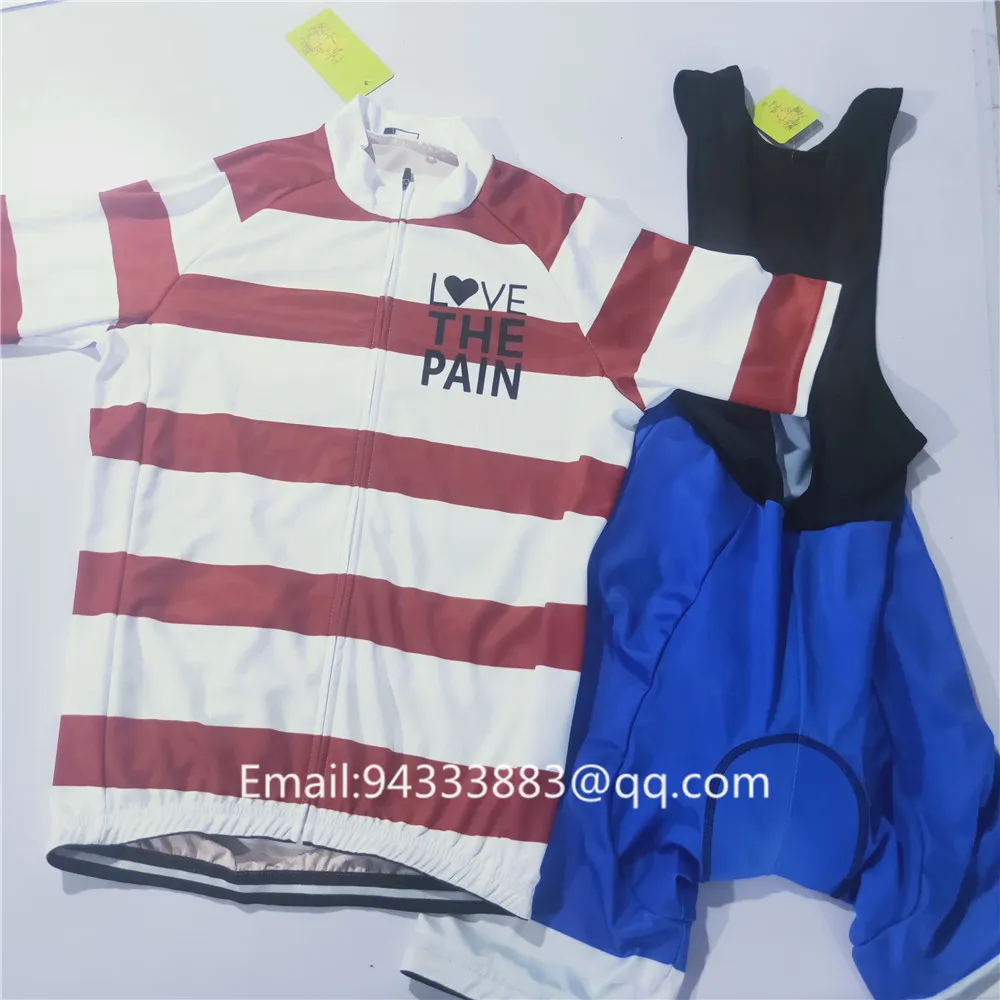 summer men cycling jersey set USA love the pain bike clothing triathlon suit 2019 pro team tights shotts ropa ciclismo hombre