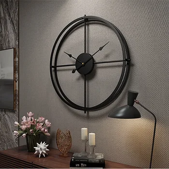 

2019 Creative Wall Clock Modern Design for Home Office Decorative Hanging Living Room Classic Brief Metal Wall Watch