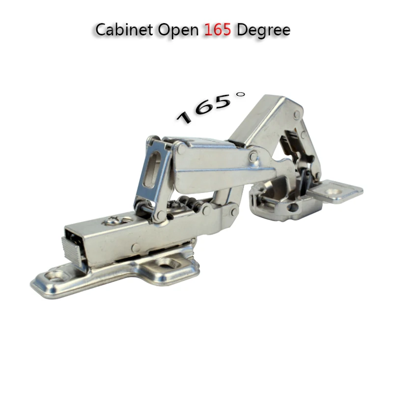 Dobradiça Hidráulica de Fechamento Suave Amortecedor de Segurança para Móveis de Armário 165 Graus um Pacote Uke Pcs