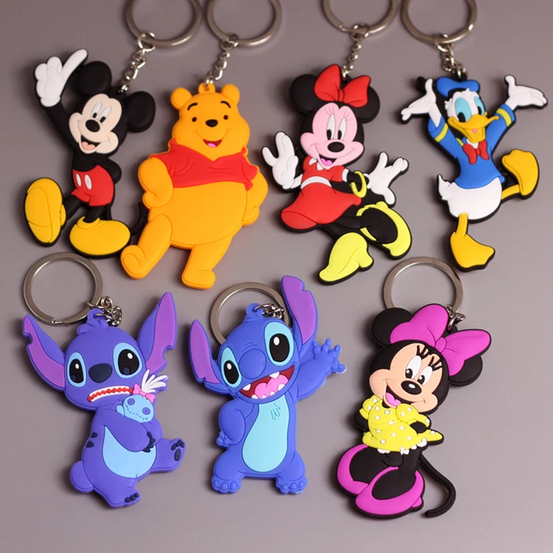 Disney Микки Маус стежка Фигурки игрушки Дональд брелок утка аниме для ключей