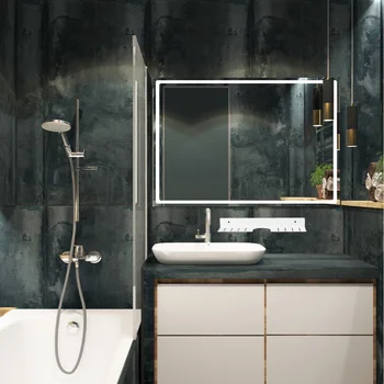 

1Pc Bathroom Faucet Rack Non-punching Storage Rack Bathroom Wall Hanging Stand (Black 50cm)