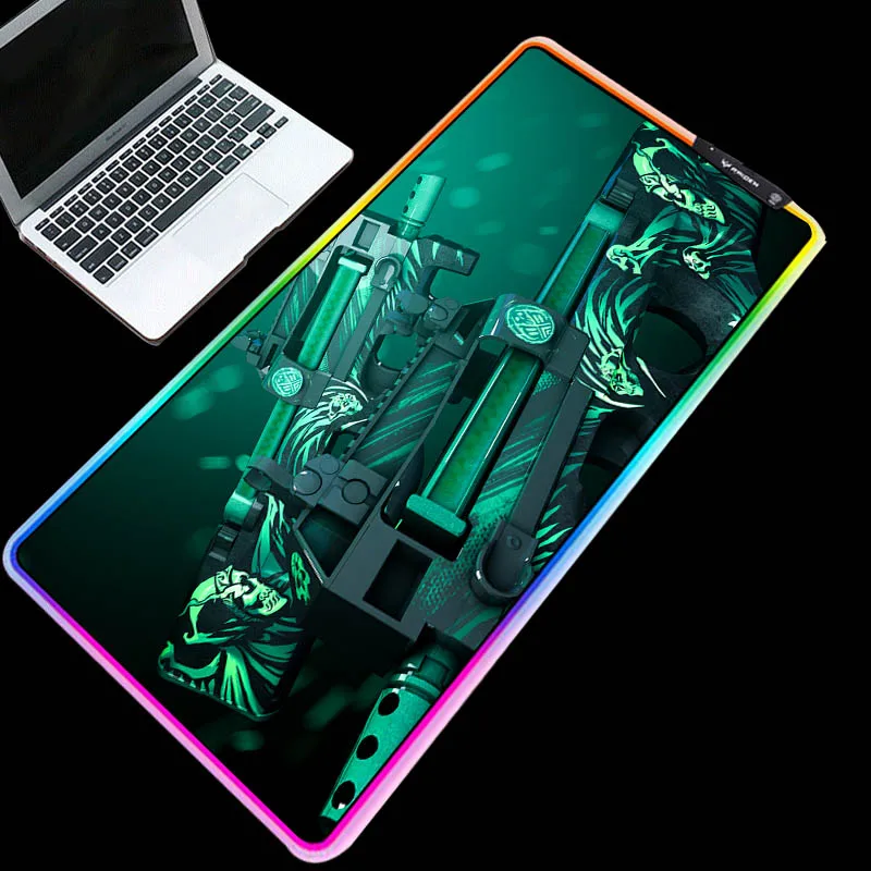 

Mairuige Large size RGB mouse pad csgo series pattern table pad LED high-quality lighting essential keyboard pad for e-sports