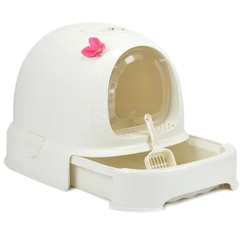 

Big Space Closed Cats Sandbox Bedding Training Pet Toilet Cat Closed Toilet Cat Bedpan Pet Kitten Litter Box Supplies