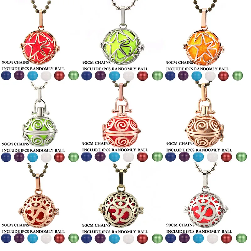 Harmony balle Pendentif médaillons huile essentielle parfum diffuseur Collier Angel Star