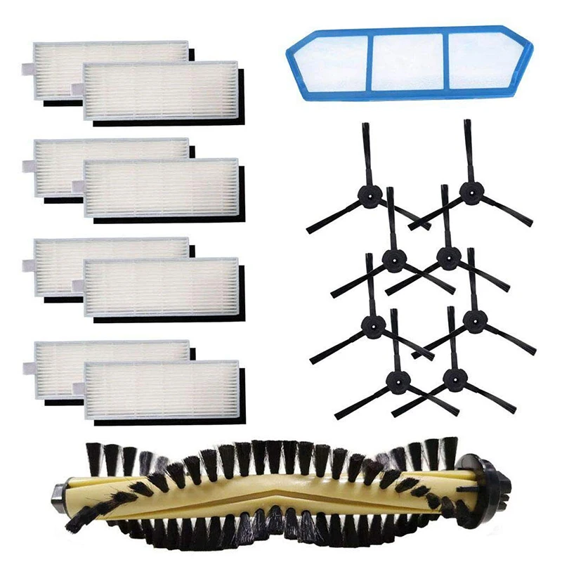 Filter Main Side Roller Brush Primary Filter Kit for ILIFE A4s Robot Vacuum Cleaner Replacement Parts