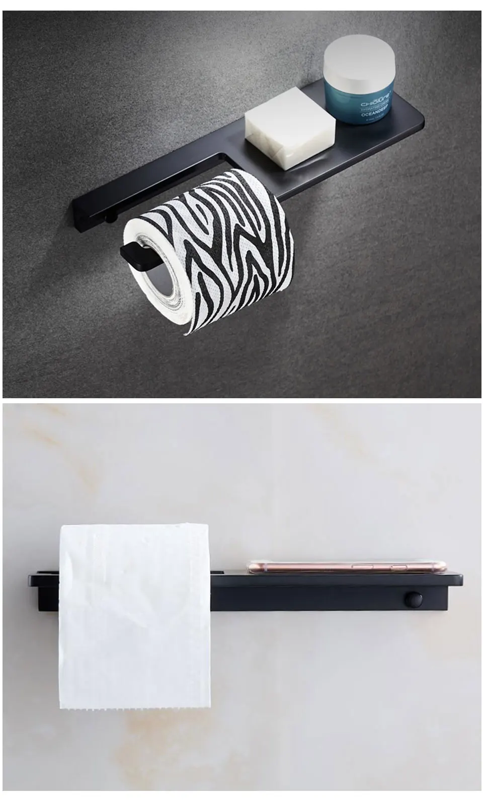 Details about   Multifunctional Punch-Free Paper Roll Holder Storage Hooks Paper Holder 