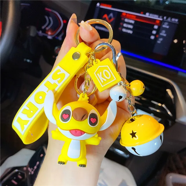 Disney Stitch Keychain Variety of Cartoon Lilo & Stitch Cute Doll Keyring Fashion Couple Bag Ornament Key Chain Car Pendant Gift 22