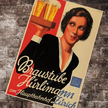 

Switzerland Zurich Tourism Braustube Hurlimann Classic Canvas Paintings Vintage Wall Posters Stickers Home Decor Gift