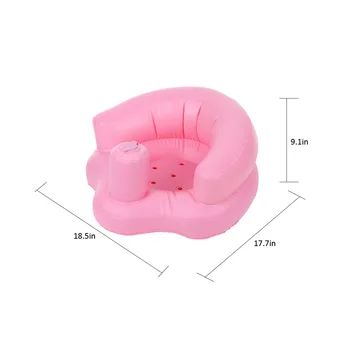 

Cute Kids Small Couches Safety Portable Pushchair Inflatable Dining Chair Toddlers Learn Stool Chair PVC Seat Dining Chair