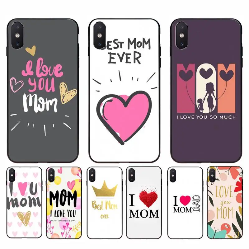 Чехол для телефона Yinuoda I love my super MOM iPhone 11 8 7 6 6S Plus X XS MAX 5 5S SE 2020 XR pro | Мобильные