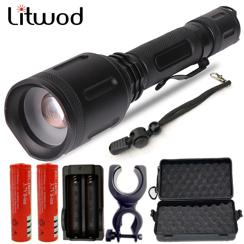 

Litwod Z401262 XHP70.2 powerful LED flashlight torch 4921LM Zoom zoomable Tactical flashlight xhp50.2 Lantern for hunting light