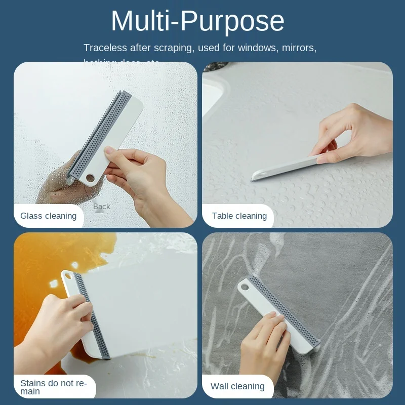 Silicone Glass Wiper Scraper Kitchen Bathroom Glass Cleaning Tools for Car Mirror Cleaner Squeegee Window Cleaning Brush cleaning brush,window cleaning squeegee,window cleaner,window cleaning tool,cleaning scraper,scraper tool set,silicone scraper,glass scraper,glass window scraper,cleaning squeegee