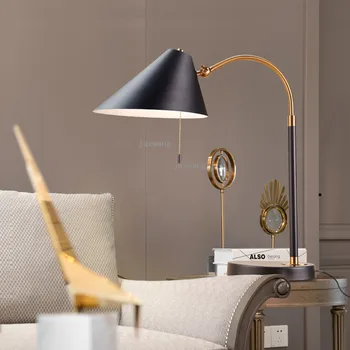 

LED Creative American Style Table Lamps Modern Simple Desk Lamp Nordic Living Room Table Lamp Beside Bedroom Light Fixtures