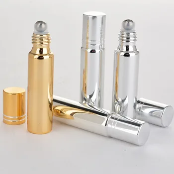 

Essential Oil Bottles 5ml/10ml Roll on Stainless Steel Roller Ball Eye Cream Perfume Refillable Empty Bottle Container T0501