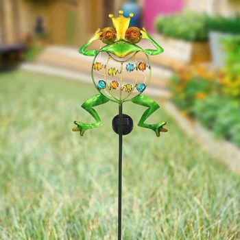 

Landscape Patio Ground Frog Shape Waterproof IP44 LED Garden Light Solar Powered Outdoor Lawn Path Spike Decorative Yard Walkway
