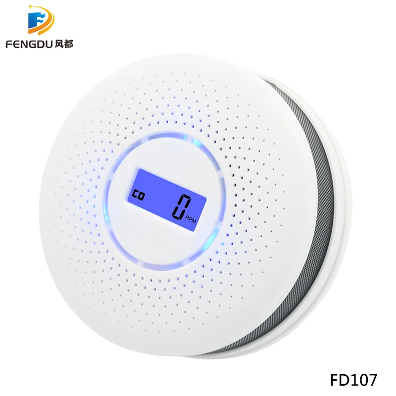 

Combination Smoke and Carbon Monoxide Detector with Display, Battery Operated Smoke CO Alarm Detector