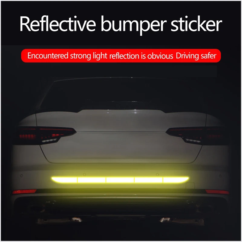 

Car Reflective Tape Stickers Exterior Warning Strip Reflect Tape Traceless Protective Car Sticker Trunk Body Auto Accessories